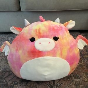 Squishmallow dragon tie dye 15”